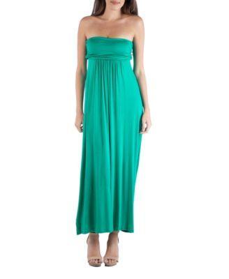 Strapless Empire Waist Maxi Dress Product Image