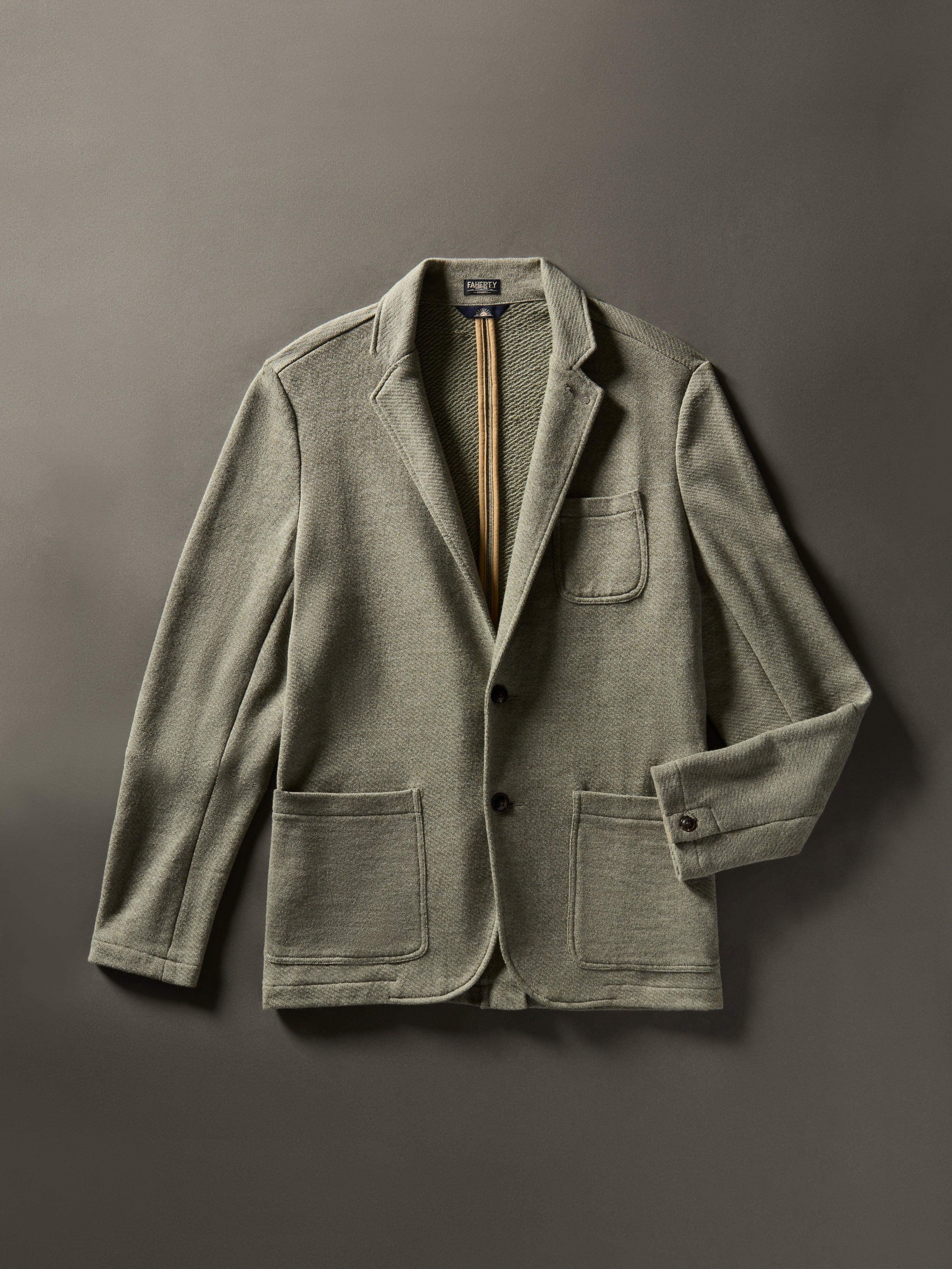 Inlet Knit Blazer (Tall) - Olive Brush Melange Male Product Image