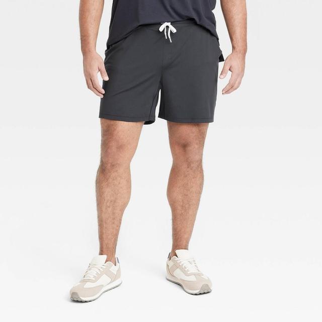 Mens Big Soft Stretch Shorts 7 - All In Motion Black Onyx 3XL Product Image