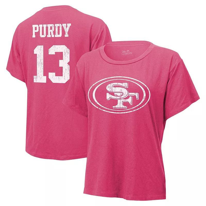 Womens Majestic Threads Brock Purdy San Francisco 49ers Name & Number T-Shirt Product Image