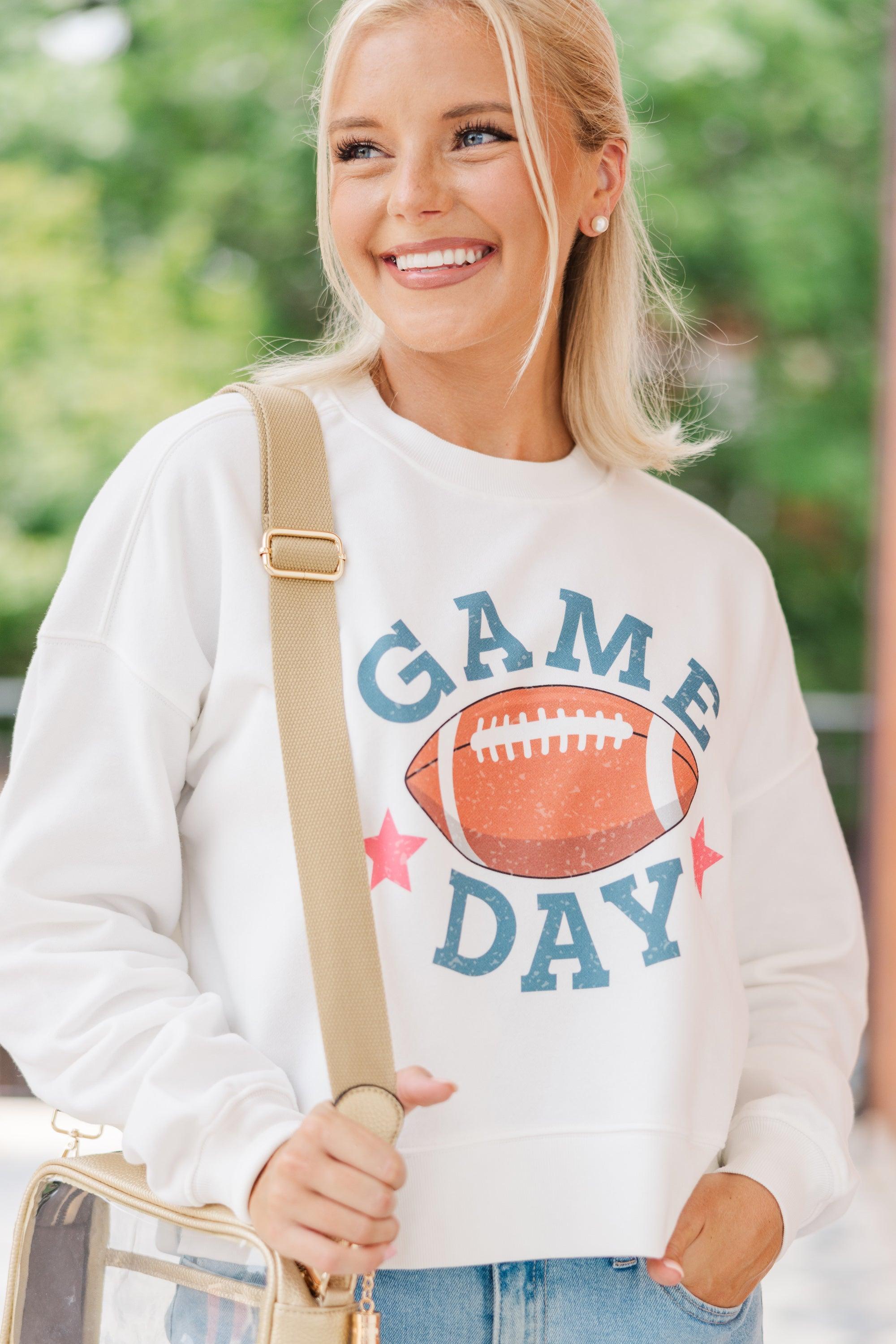 The Big Game White Graphic Sweatshirt Female Product Image