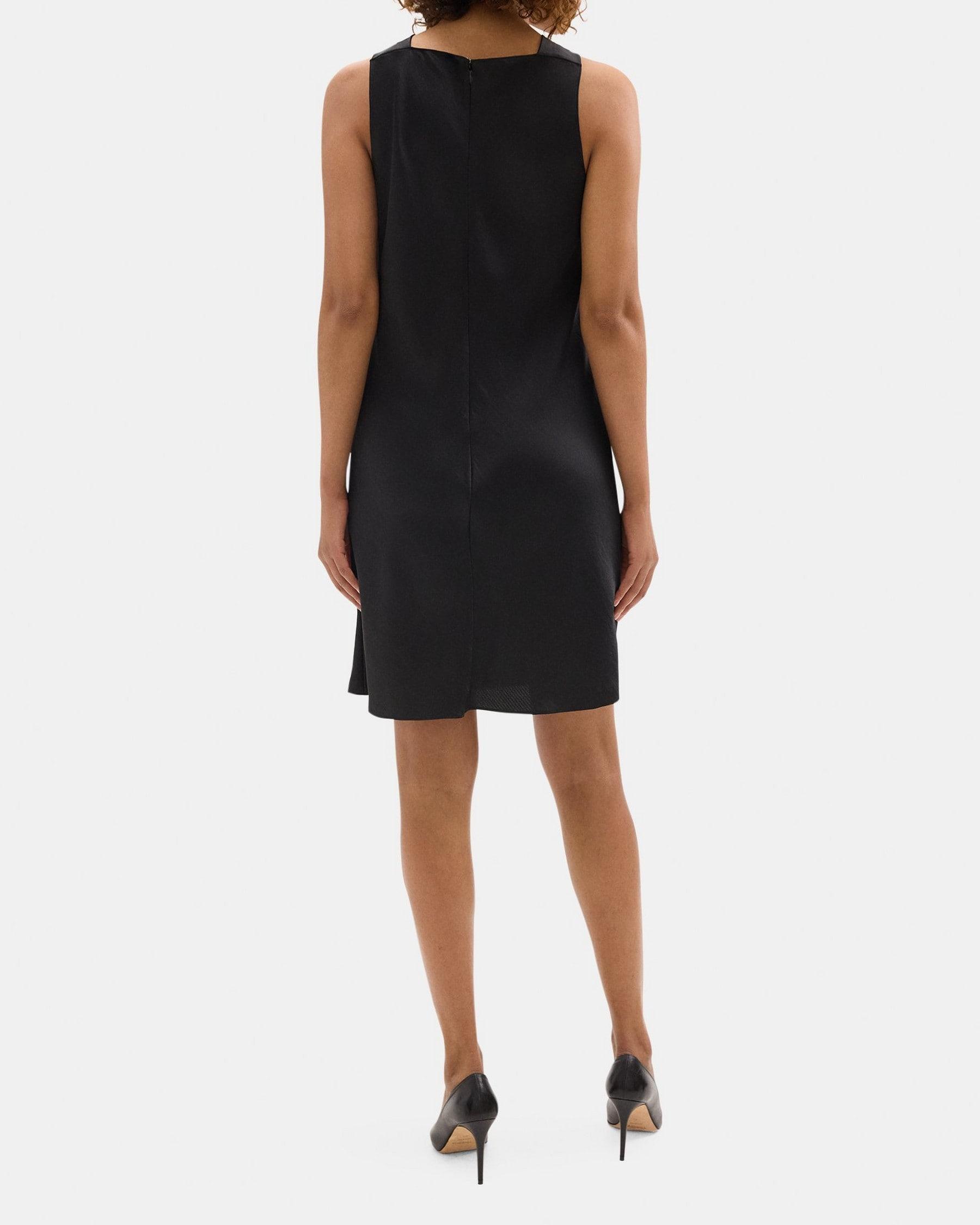 Sleeveless Twist Dress in Silky Poly Product Image