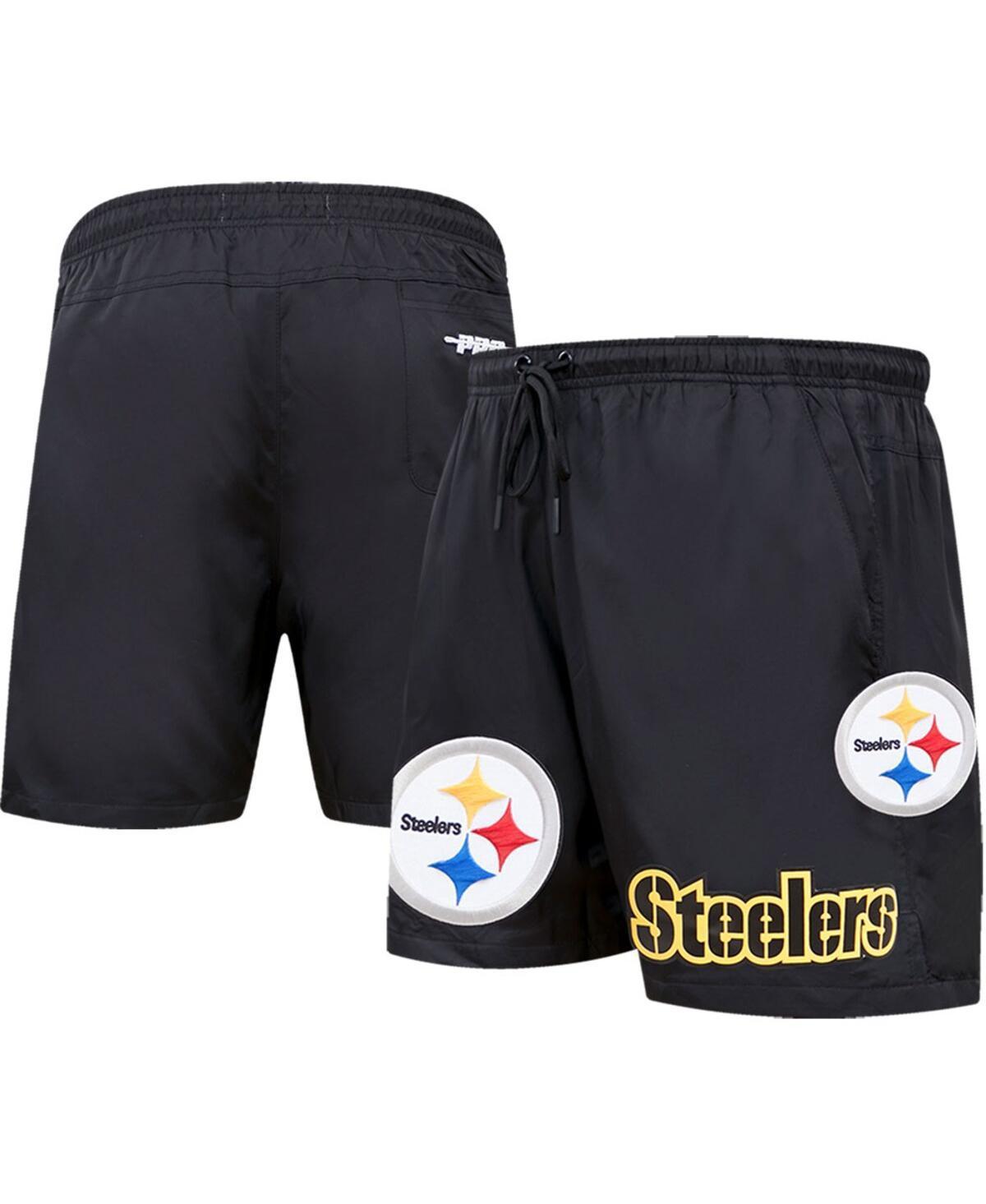 Mens Pro Standard Black Pittsburgh Steelers Woven Shorts Product Image