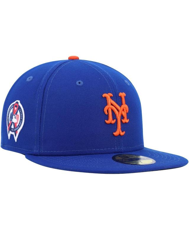 Mens New Era Royal New York Mets 9/11 Memorial Side Patch 59FIFTY Fitted Hat Product Image