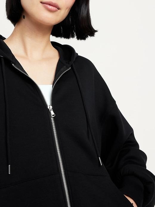 Oversized Bounce Fleece Zip Tunic Hoodie Product Image