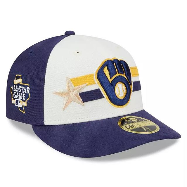 Mens New Era Cream/Navy Milwaukee Brewers 2024 MLB All-Star Game Workout Low Profile 59FIFTY Fitted Hat Product Image