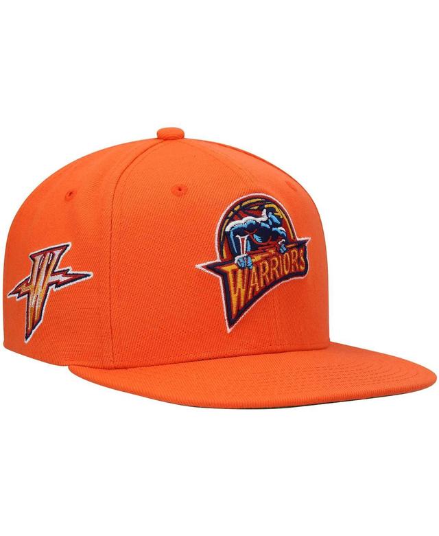 Mens Mitchell & Ness Orange Golden State Warriors Hardwood Classics Snapback Hat Product Image