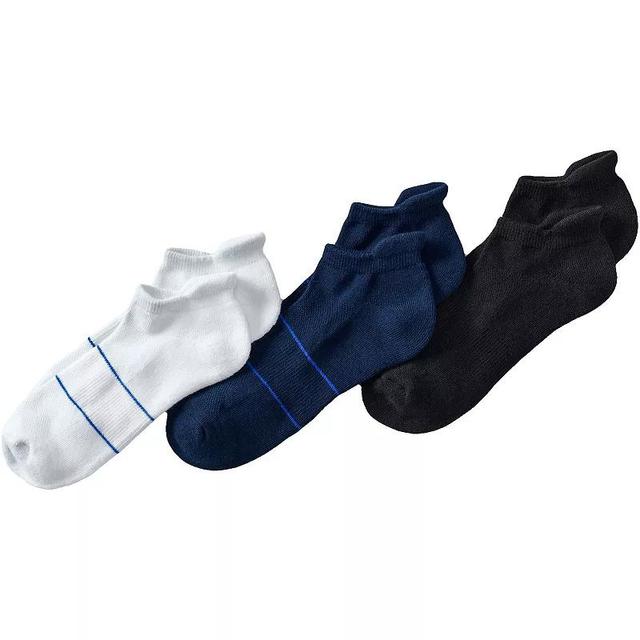 Mens Lands End Performance Ankle Socks 3-Pack Product Image