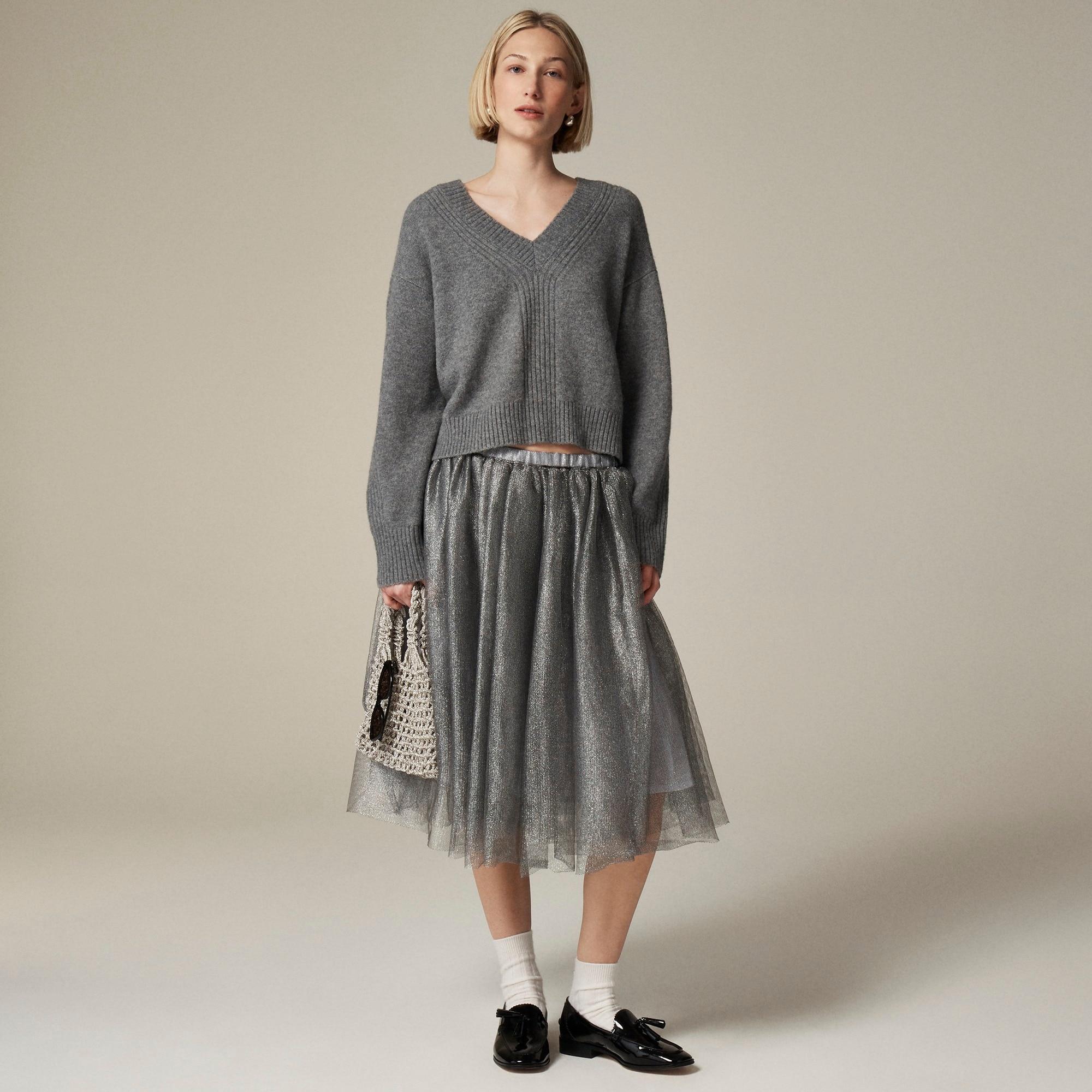 Relaxed V-neck sweater in Supersoft yarn Product Image