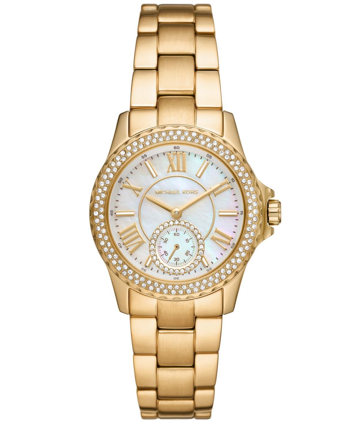 Michael Kors Womens Everest Quartz Three-Hand Rose Gold-Tone Stainless Steel Watch 33mm Product Image