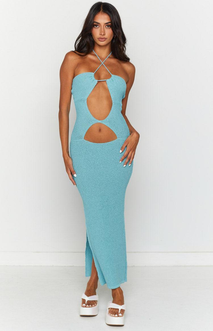 Renata Blue Cut Out Midi Dress Product Image