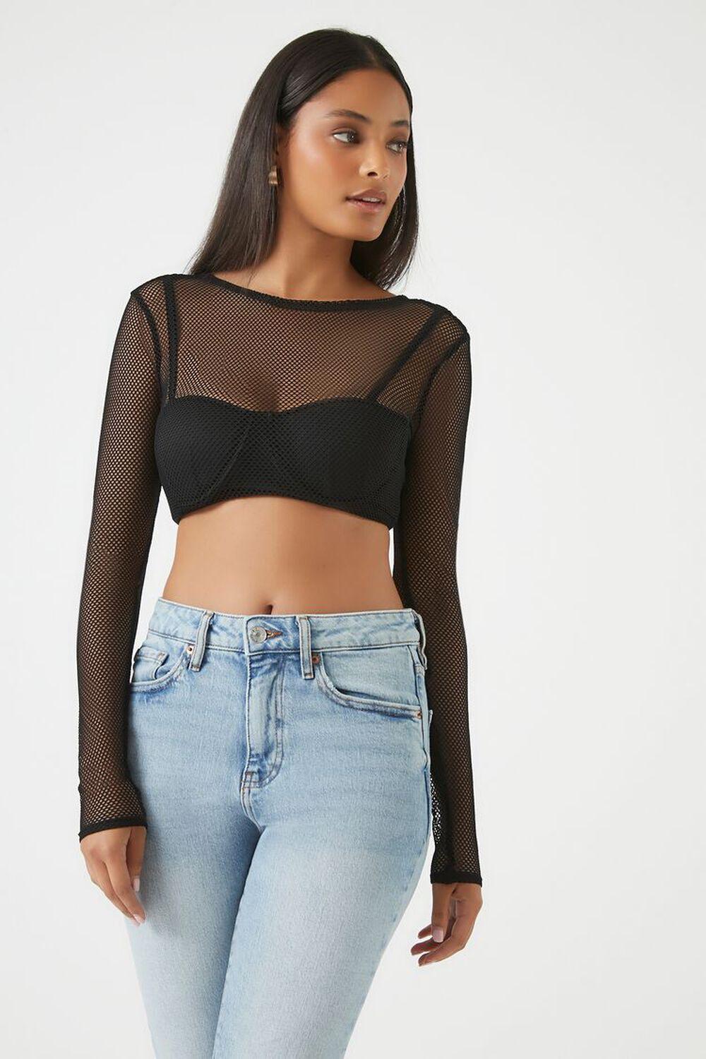 Sheer Mesh Crop Top | Forever 21 product image