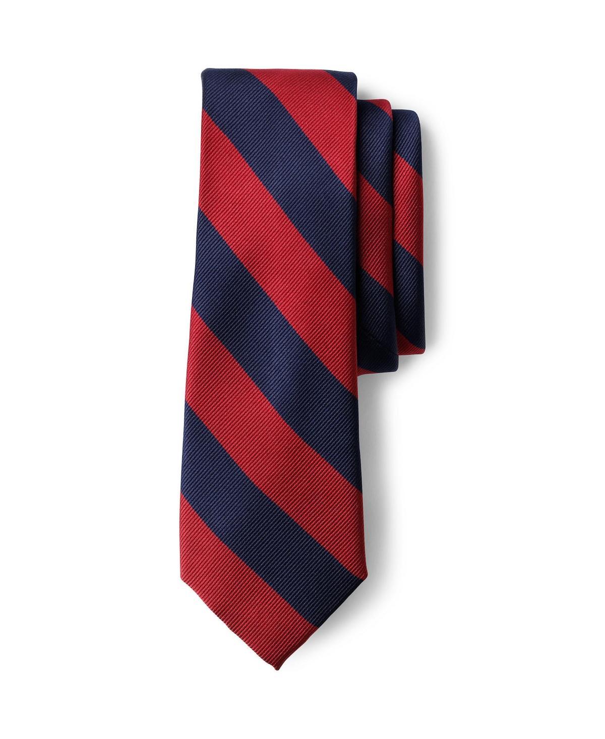 Lands End Mens Stripe To Be Tied Tie - Classic navy Product Image