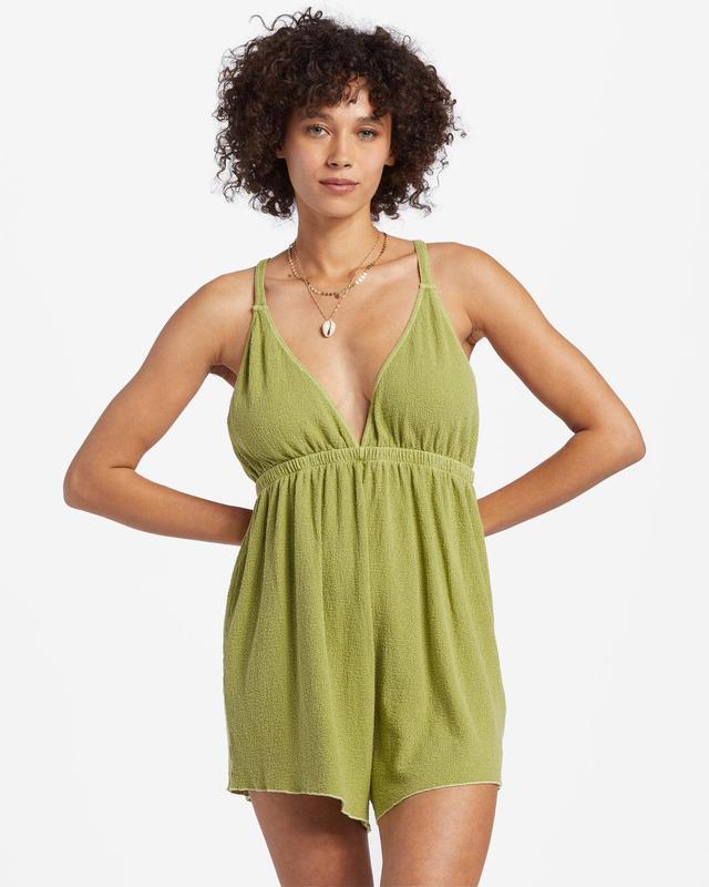 On Vacay Romper Cover Up - Palm Green Female Product Image