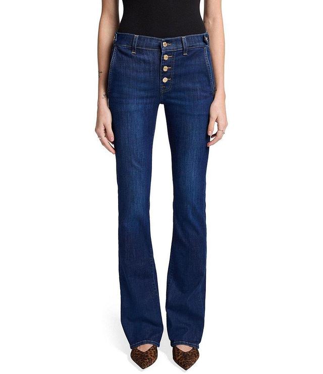 7 For All Mankind Denim Mid Rise Slim Bootcut Jeans Product Image