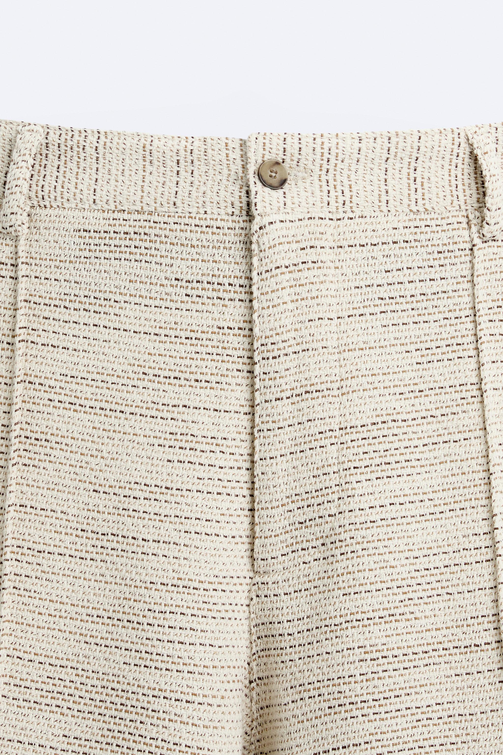 TEXTURED WEAVE RUFFLED SHORTS Product Image