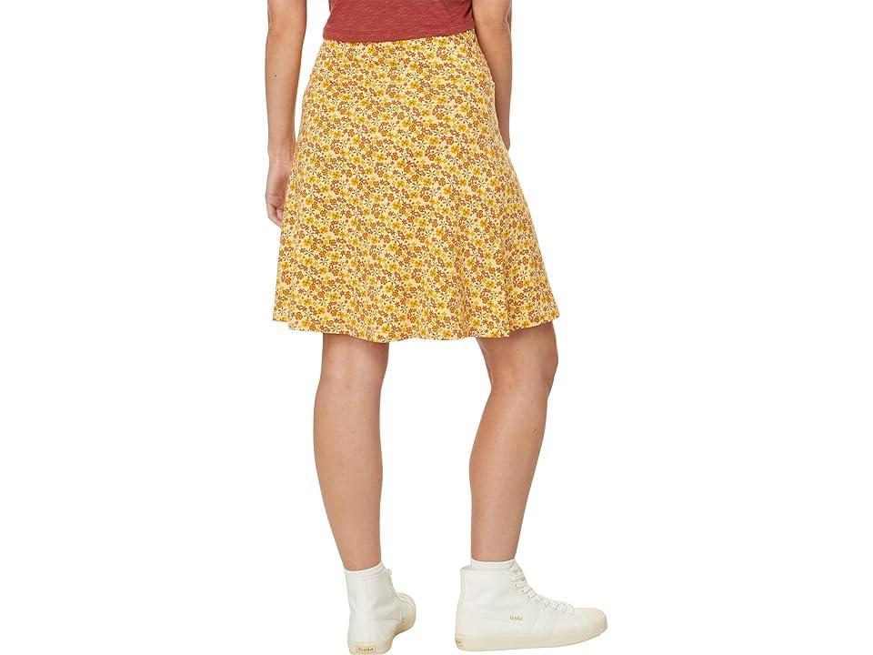 Toad&Co Chaka Skirt (Gold Ditsy Print) Women's Skirt Product Image