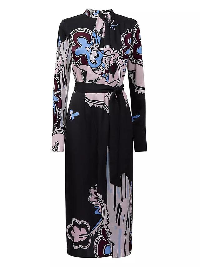 Samara Floral Draped Midi-Dress Product Image