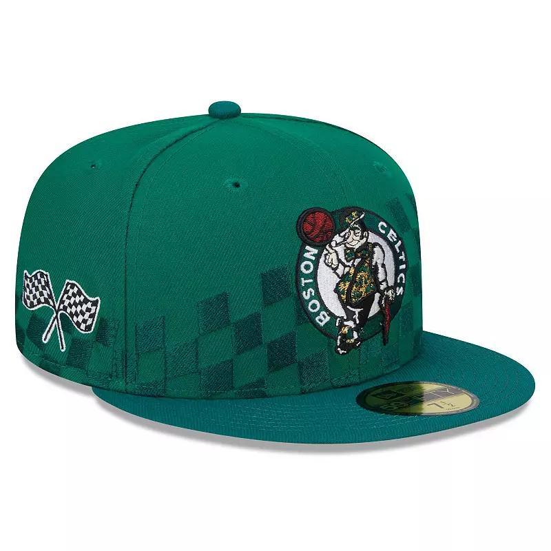 Mens New Era Kelly Boston Celtics 2024 NBA All-Star Game Rally Drive Checkerboard 59FIFTY Crown Fitted Hat Product Image