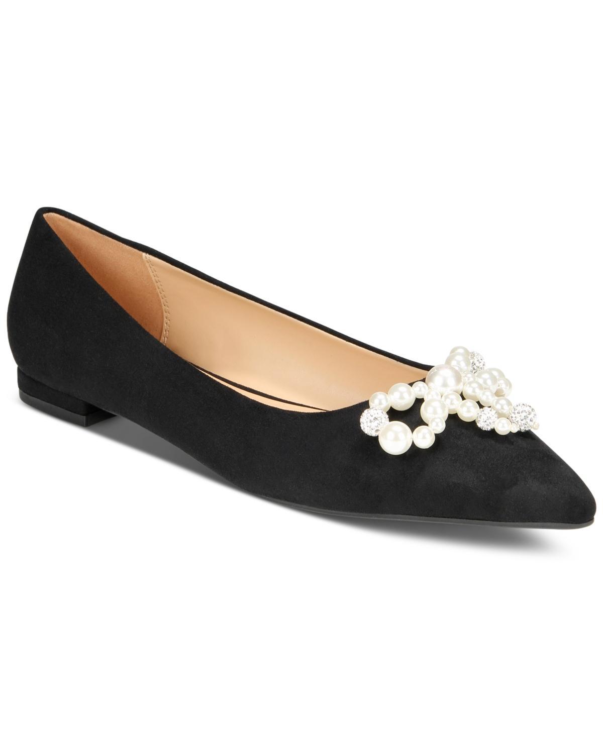 On 34th Womens Millee Embellished Bow Pointed-Toe Flats, Created for Macys Product Image