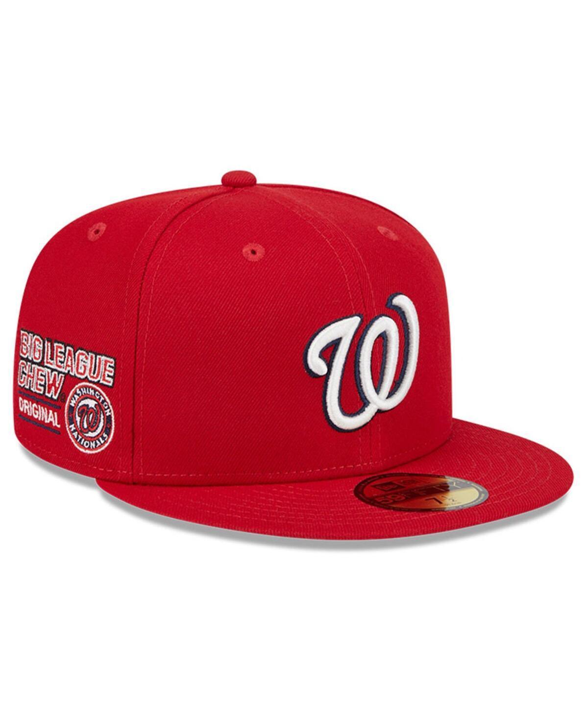 New Era Mens Red Washington Nationals Big League Chew Team 59FIFTY Fitted Hat Product Image