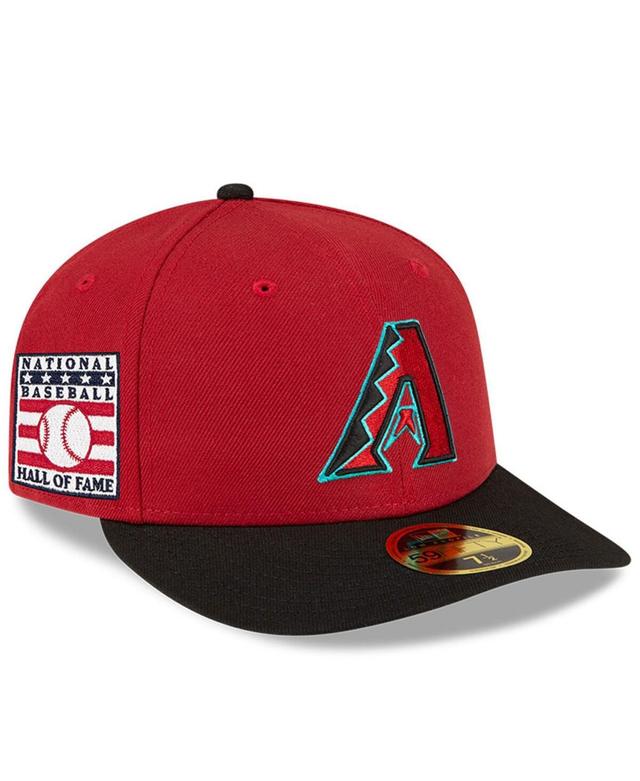 New Era Mens Red Arizona Diamondbacks National Baseball Hall of Fame Low Profile 59FIFTY Fitted Hat - Red, Black Product Image