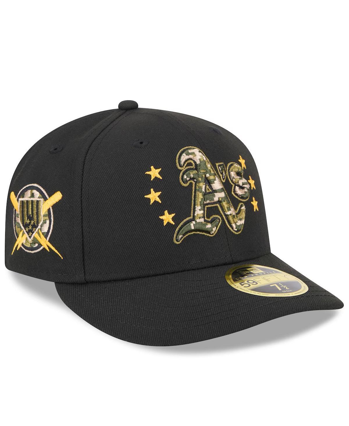 New Era Mens Black Oakland Athletics 2024 Armed Forces Day Low Profile 59FIFTY Fitted Hat Product Image