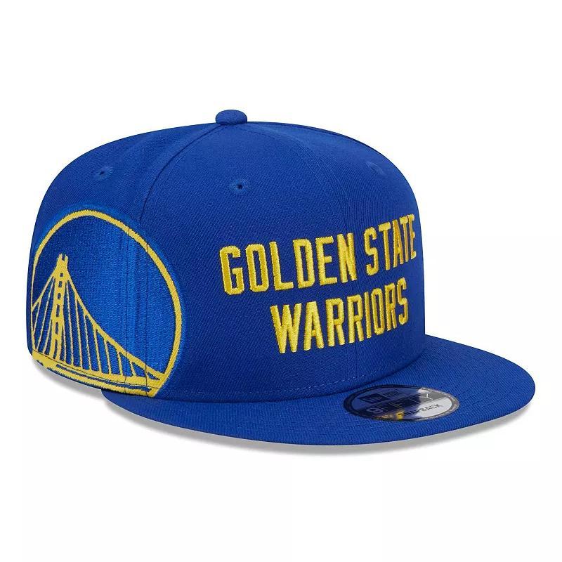 Mens New Era Royal Golden State Warriors Side Logo 9FIFTY Snapback Hat Product Image