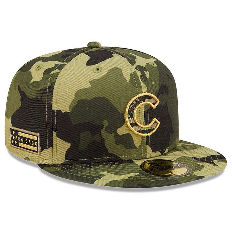 Mens New Era Camo Chicago Cubs 2022 Armed Forces Day On-Field 59FIFTY Fitted Hat Product Image