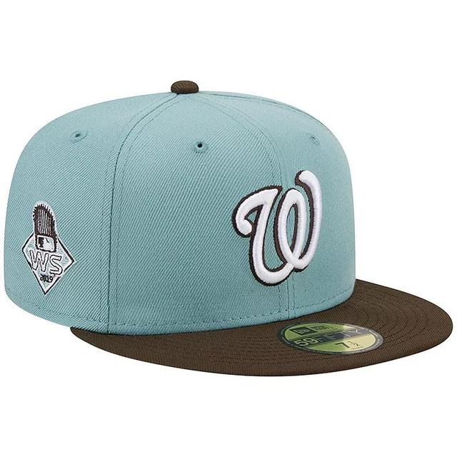 Mens New Era Blue/Brown Washington Nationals 2019 World Series Beach Kiss 59FIFTY Fitted Hat Product Image