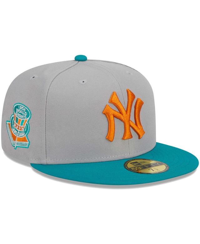 Mens New Era Gray New York Yankees 59FIFTY Fitted Hat - Gray Product Image