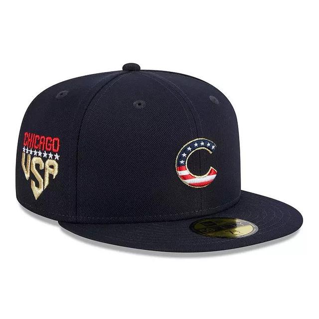 Mens New Era Chicago Cubs 2023 Fourth of July 59FIFTY Fitted Hat Blue Product Image