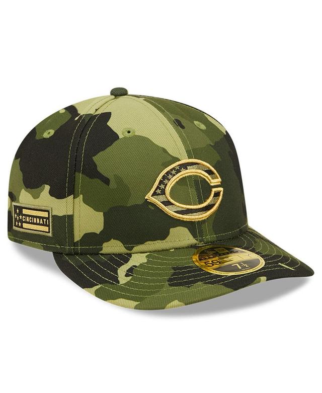 Mens New Era Camo Cincinnati Reds 2022 Armed Forces Day On-Field Low Profile 59FIFTY Product Image