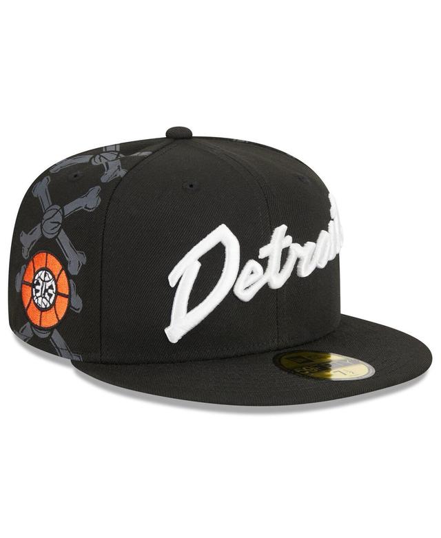 Mens New Era Black Detroit Pistons 2023/24 City Edition 59FIFTY Fitted Hat Product Image