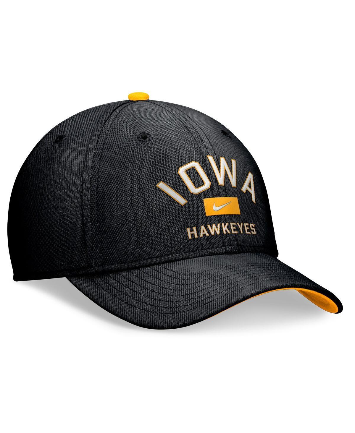 Nike Mens Black Iowa Hawkeyes Primetime Swoosh Flex Hat Product Image