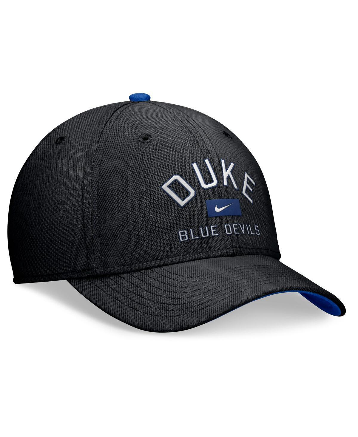 Nike Mens Black Duke Blue Devils Primetime Swoosh Flex Hat Product Image