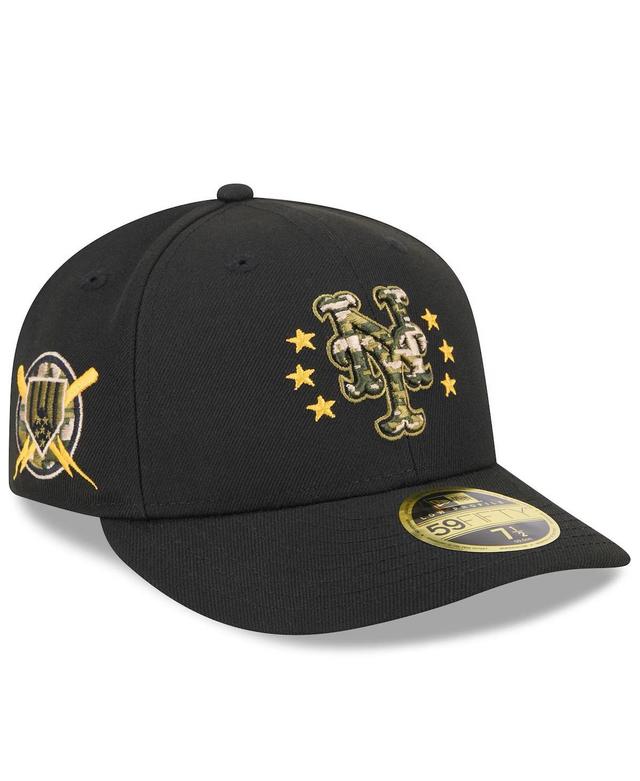 New Era Mens Black New York Mets 2024 Armed Forces Day Low Profile 59FIFTY Fitted Hat Product Image