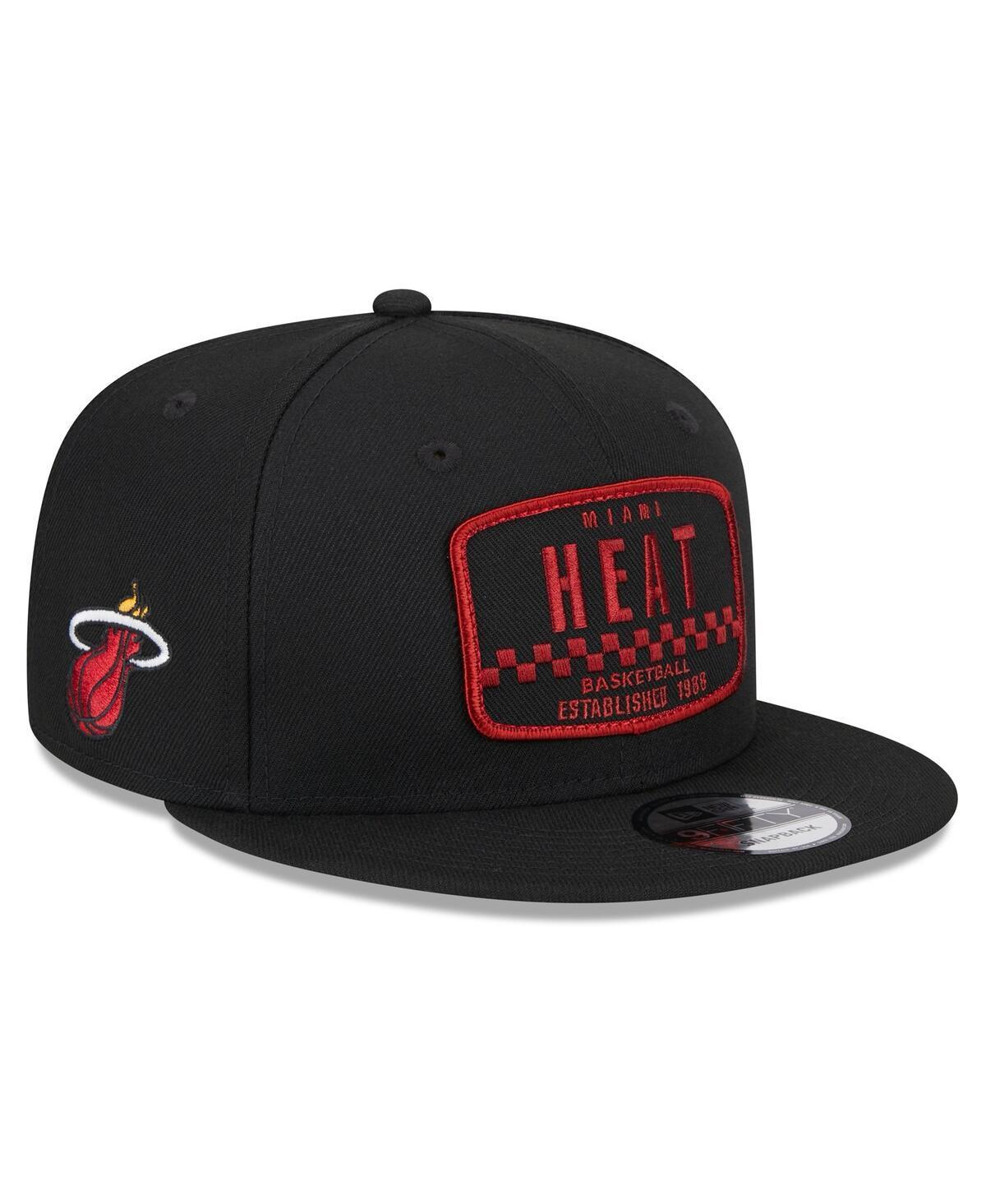 Mens New Era Black Miami Heat 2024 Nba All-Star Game Rally Drive Finish Line Patch 9FIFTY Snapback Hat Product Image