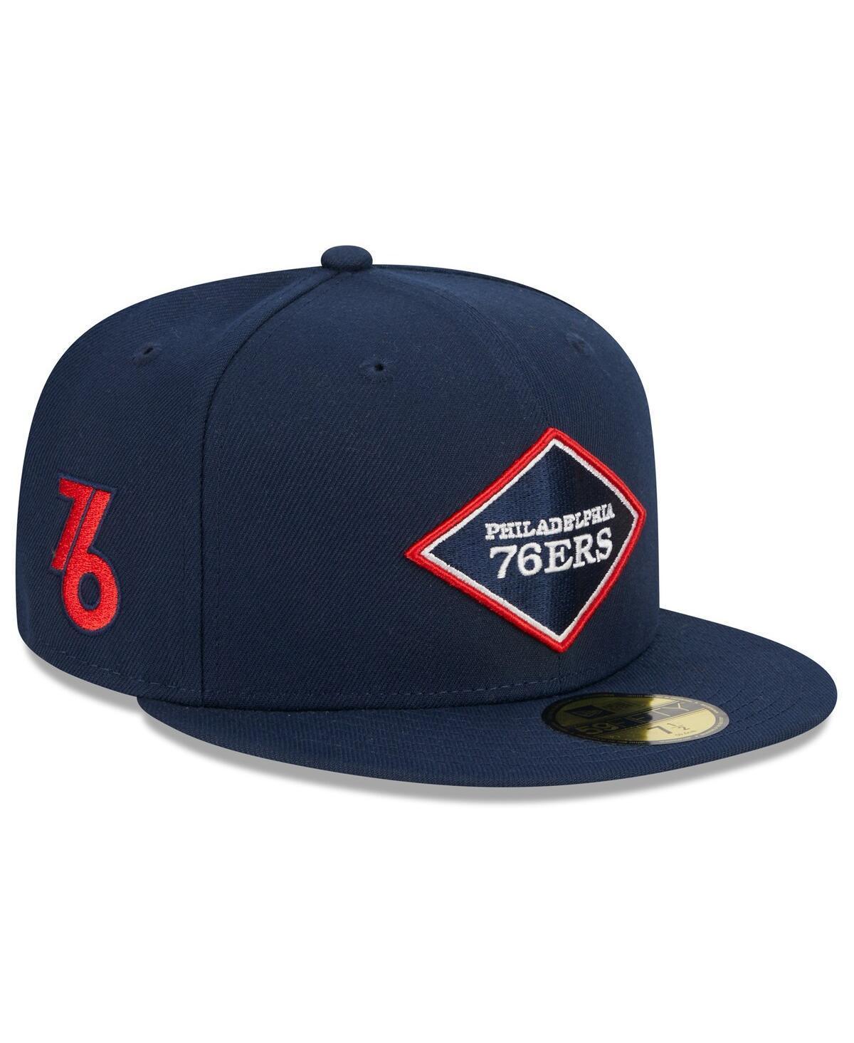 Mens New Era Navy Philadelphia 76ers 2023/24 City Edition Alternate 59FIFTY Fitted Hat Product Image