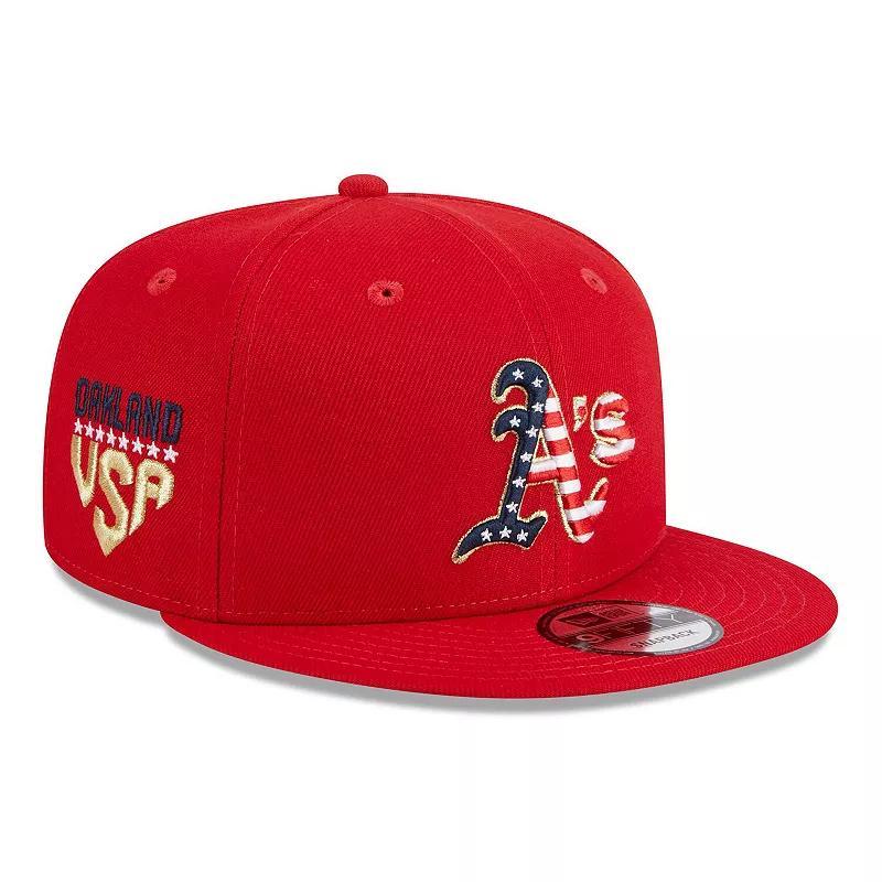 Mens New Era Oakland Athletics 2023 Fourth of July 9FIFTY Snapback Adjustable Hat Product Image