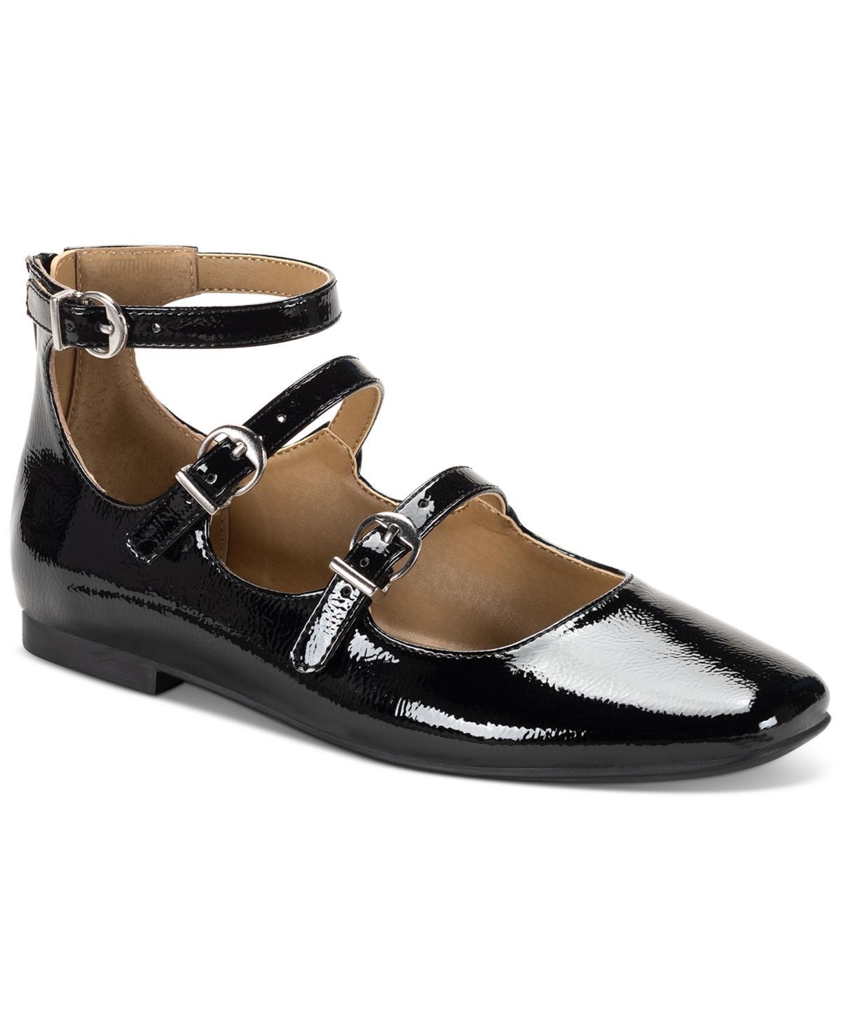 Sun + Stone Womens Cecillee 3-Strap Mary Jane Flats, Created for Macys Product Image