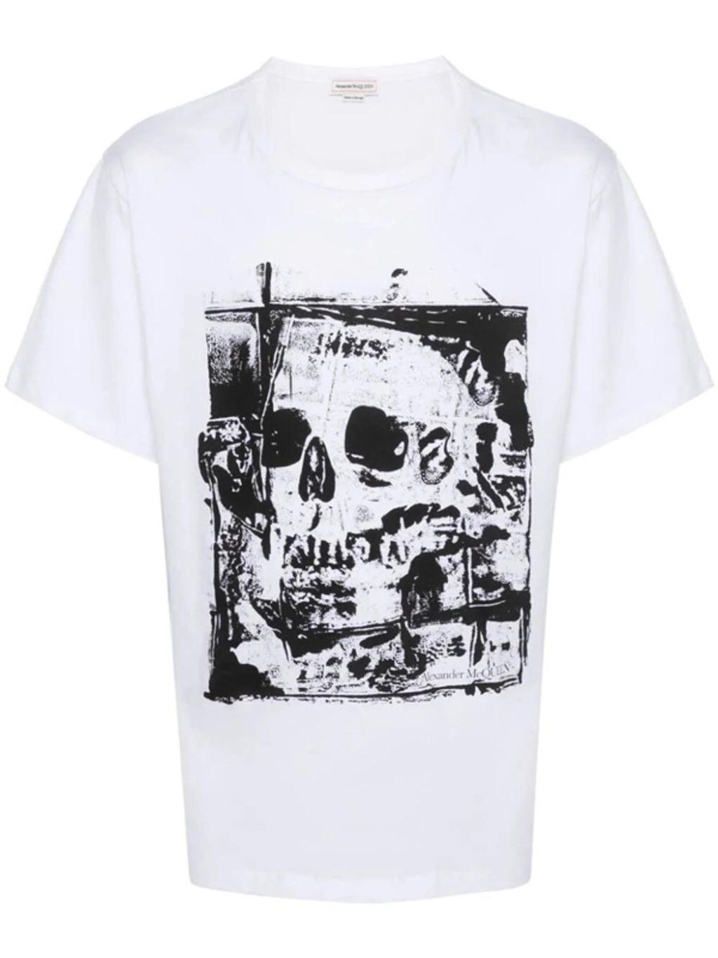 Skull-print T-shirt In Black Product Image