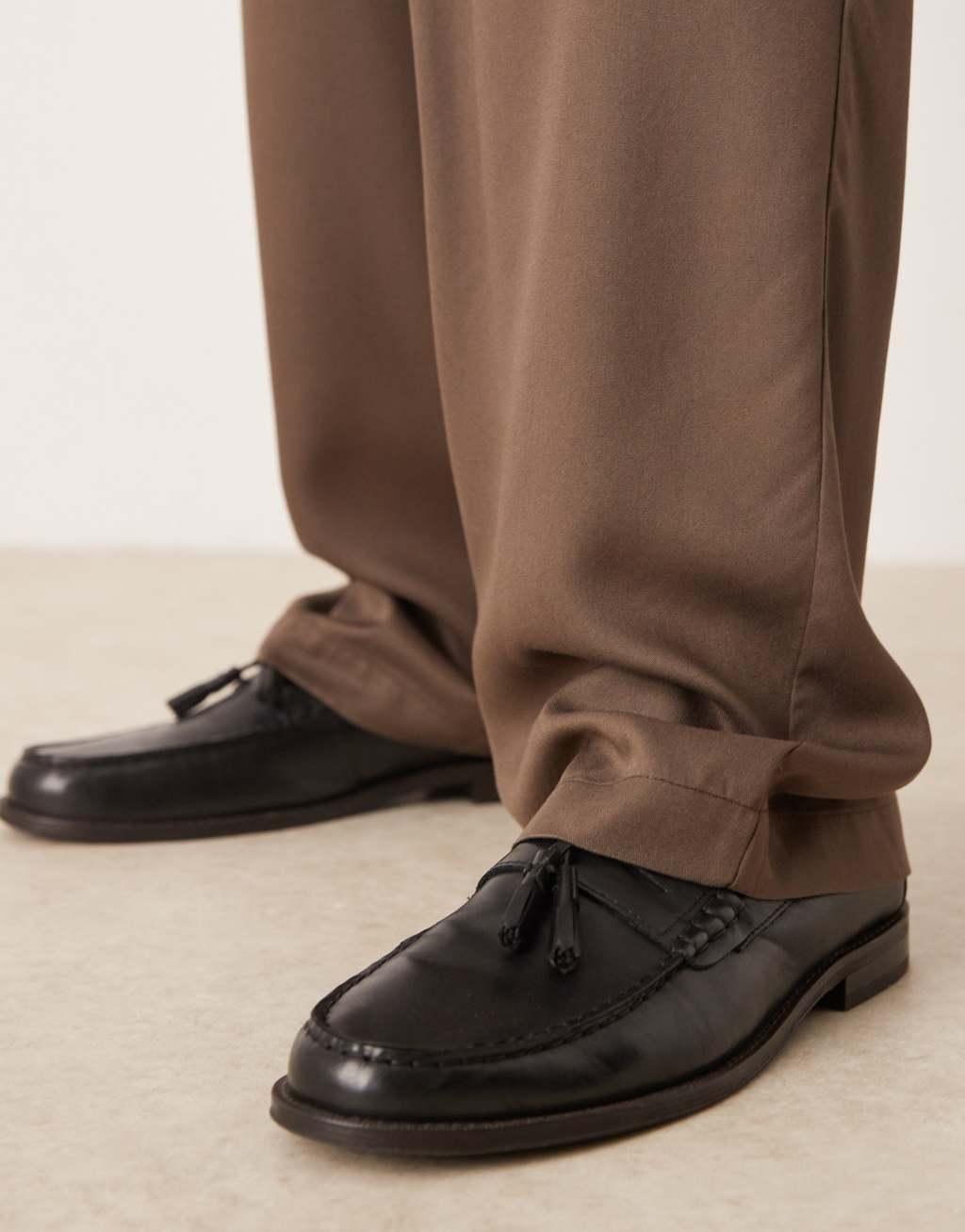 ASOS DESIGN baggy pants in brown - part of a set Product Image