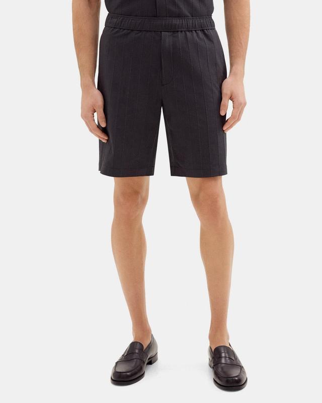 Classic-Fit Short in Textured Cotton-Blend Product Image