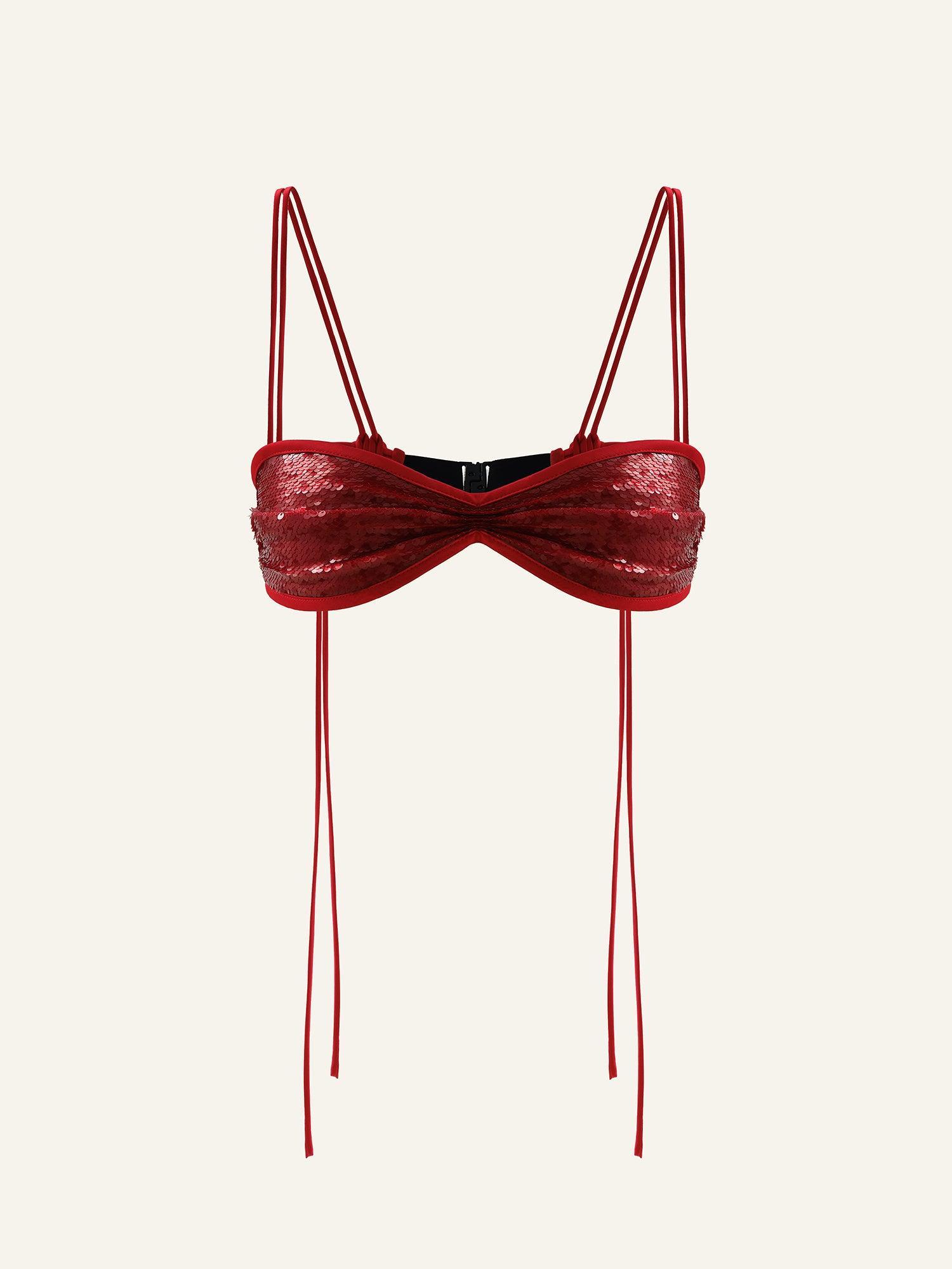 Coverup bra in Red Product Image