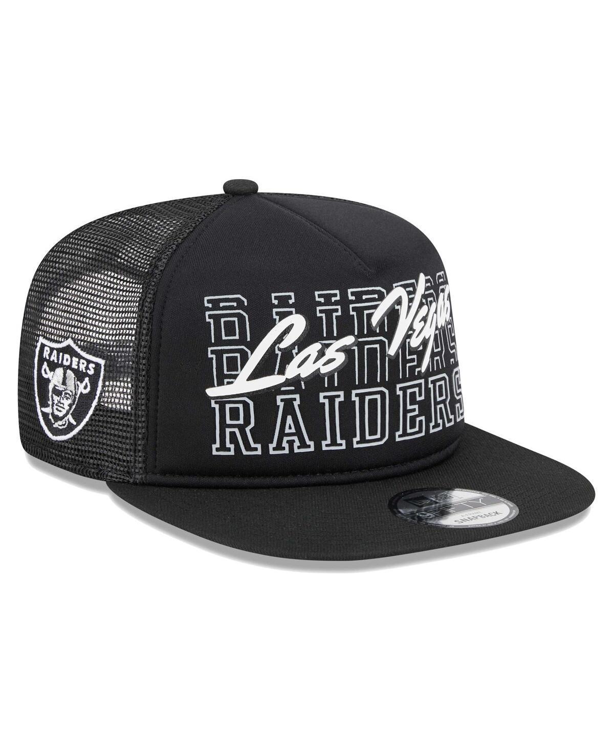 Mens New Era Black Las Vegas Raiders Instant Replay 9FIFTY Snapback Hat Product Image