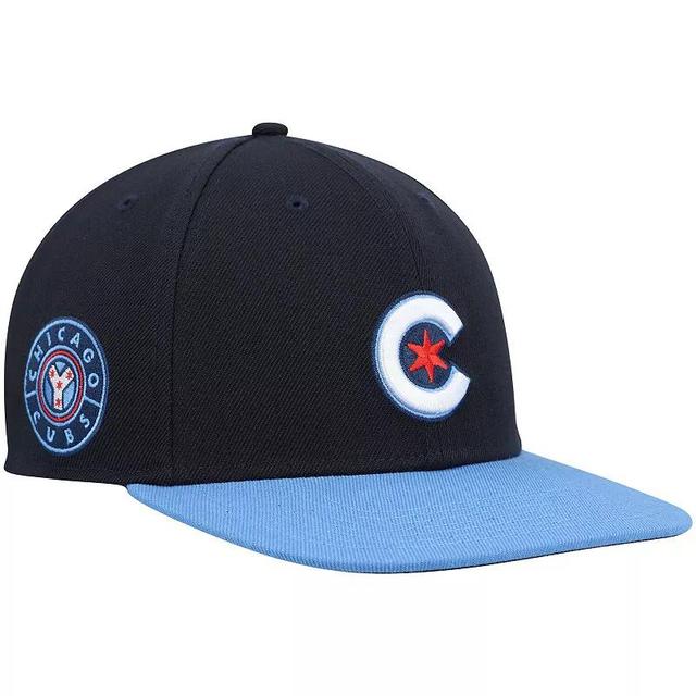 Mens 47 Chicago Cubs 2021 City Connect Captain Snapback Hat, Blue Product Image