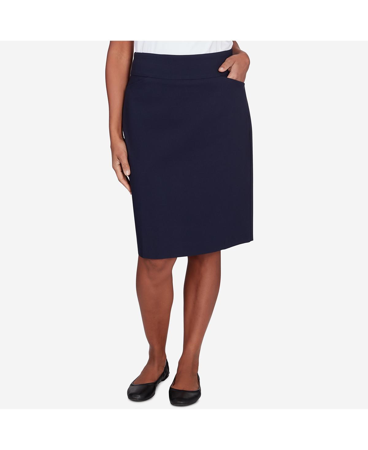 Womens Alfred Dunner Classic Stretch Waist Skirt Product Image