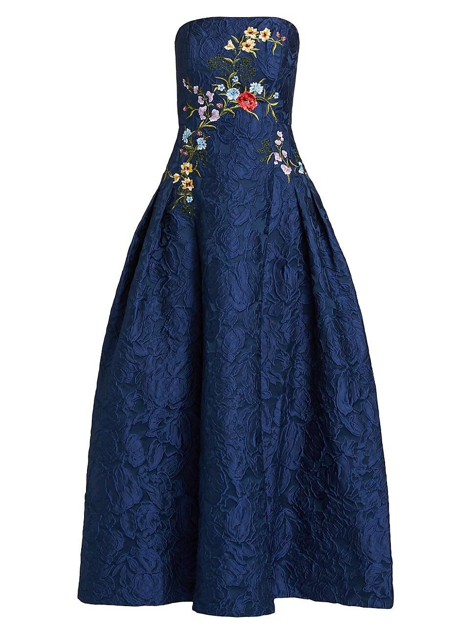 Womens Belle Embroidered Jacquard Gown Product Image