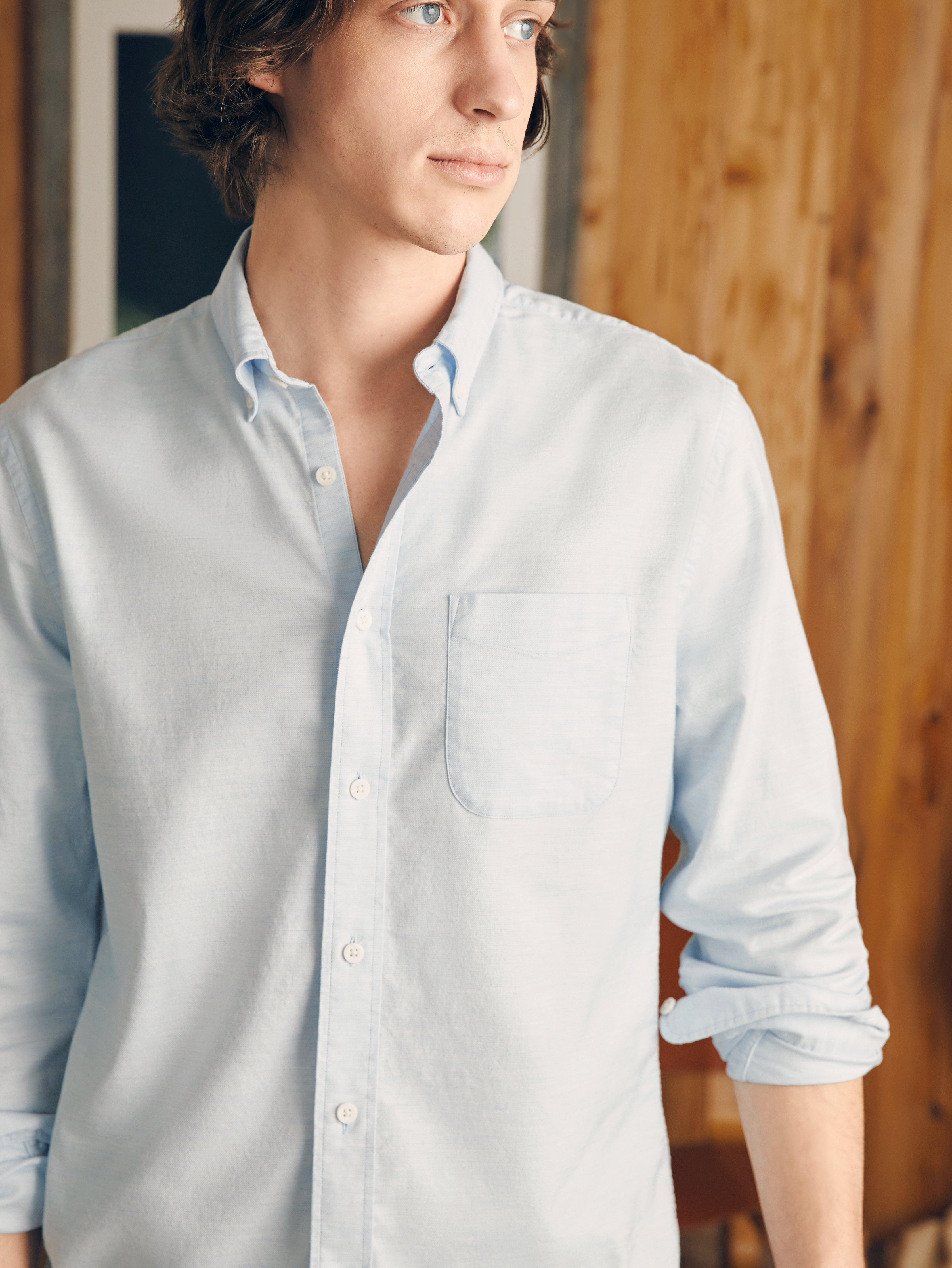 Supima Oxford Shirt - Blue Heather Product Image